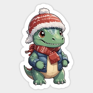 Winter Dino Sticker